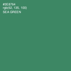 #3E8764 - Sea Green Color Image